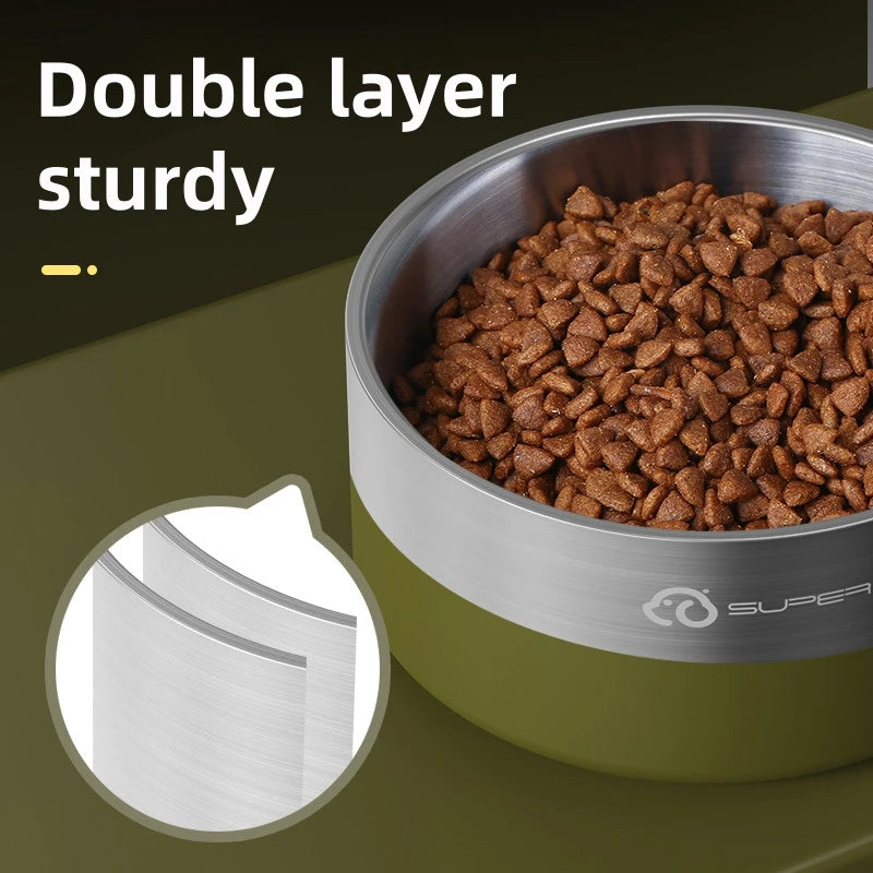 Stainless Steel Pet Slow Feeder Bowl
