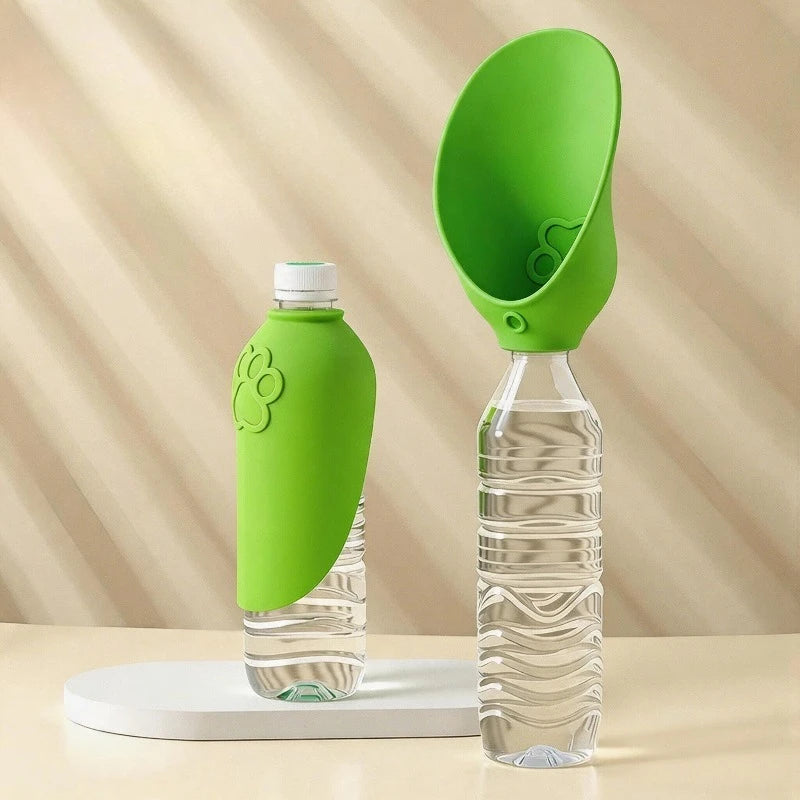 Universal Silicone Pet Water Bottle & Drinking Bowl