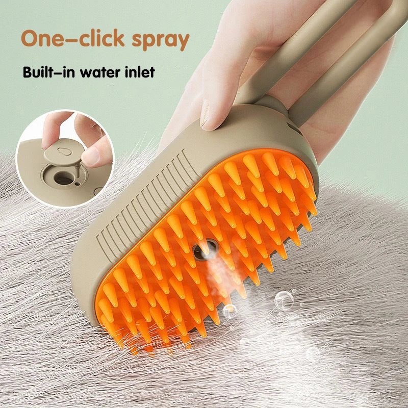 3-in-1 Electric Steam Pet Grooming Brush