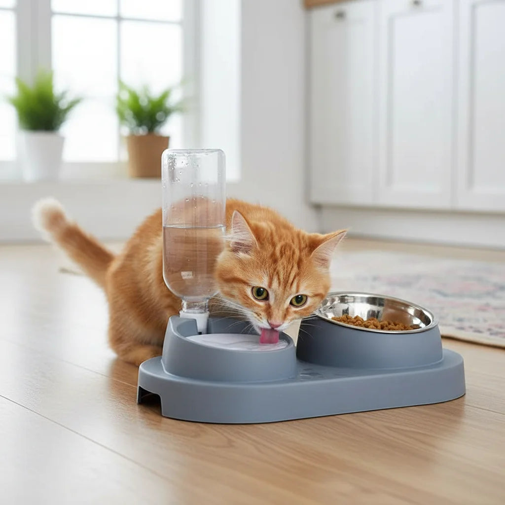Automatic Pet Feeder & Water Bowl