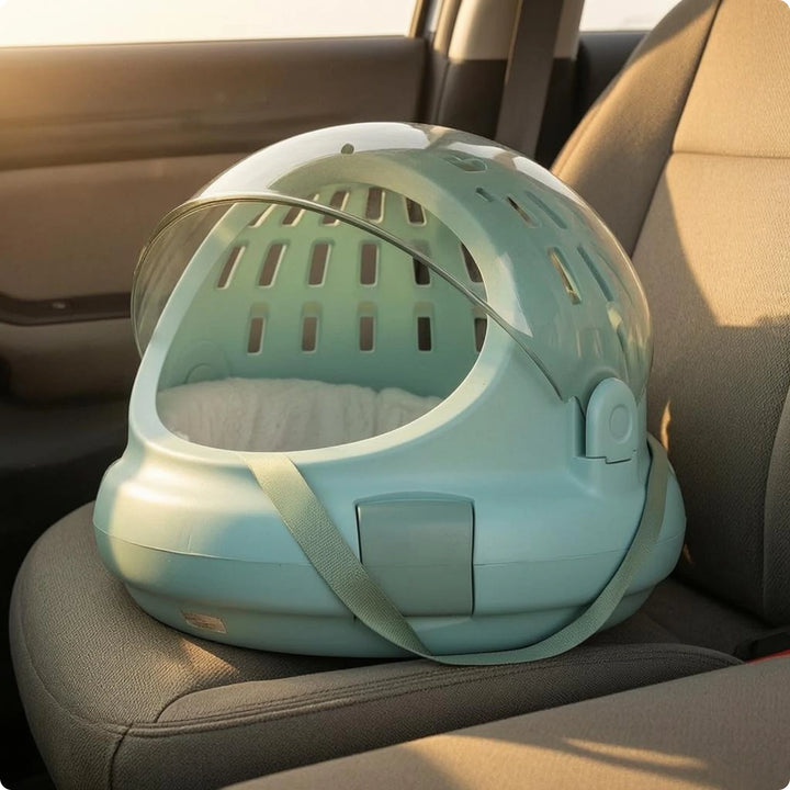 Hard-Shell Cat Carrier Cotton Mat Animal Transport