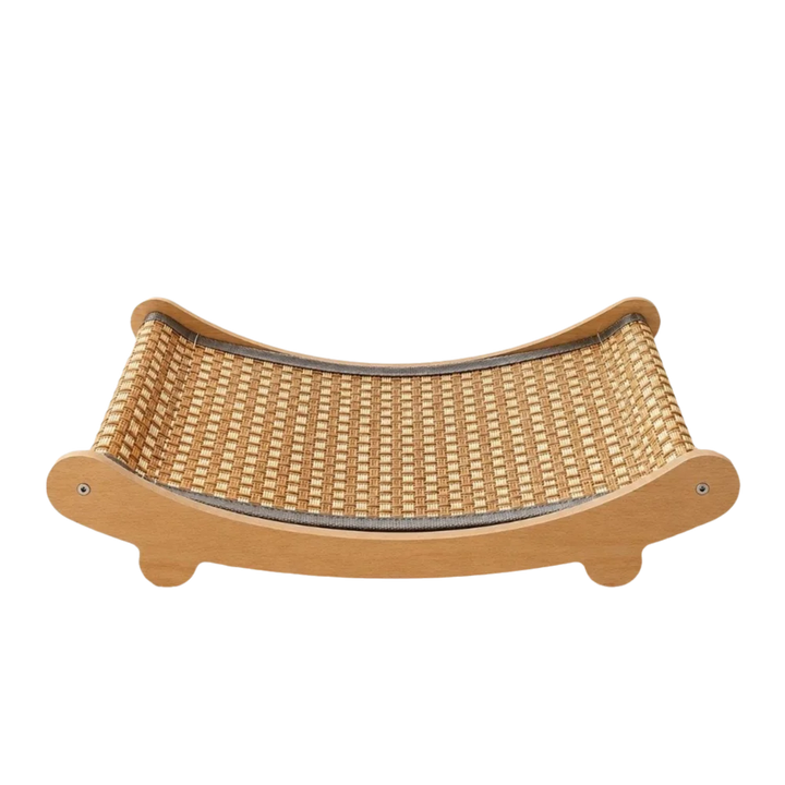 Arc-Shaped Cat Rocking Bed with Scratching Pad