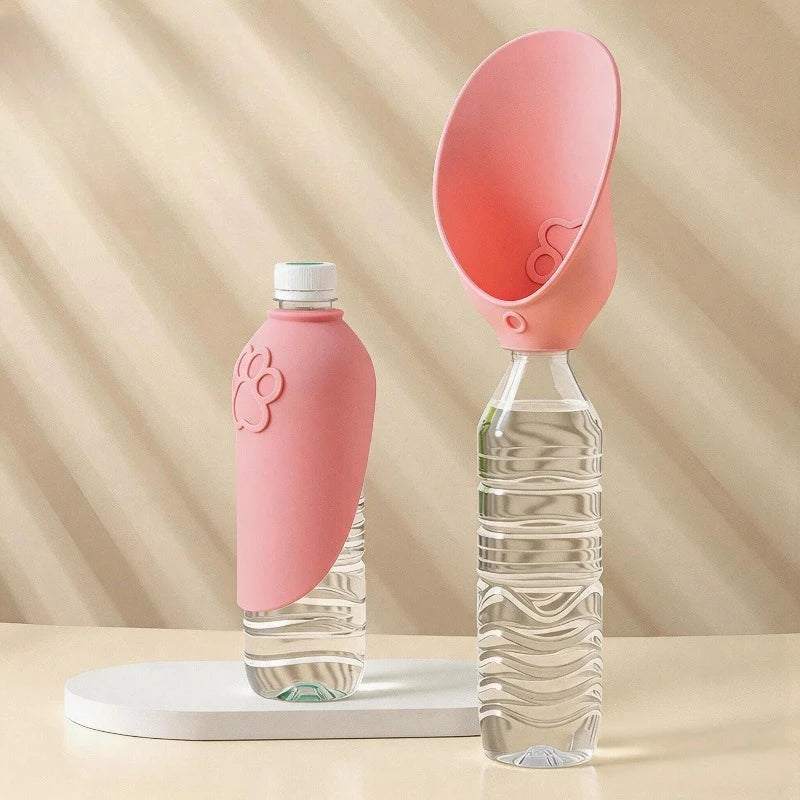 Universal Silicone Pet Water Bottle & Drinking Bowl