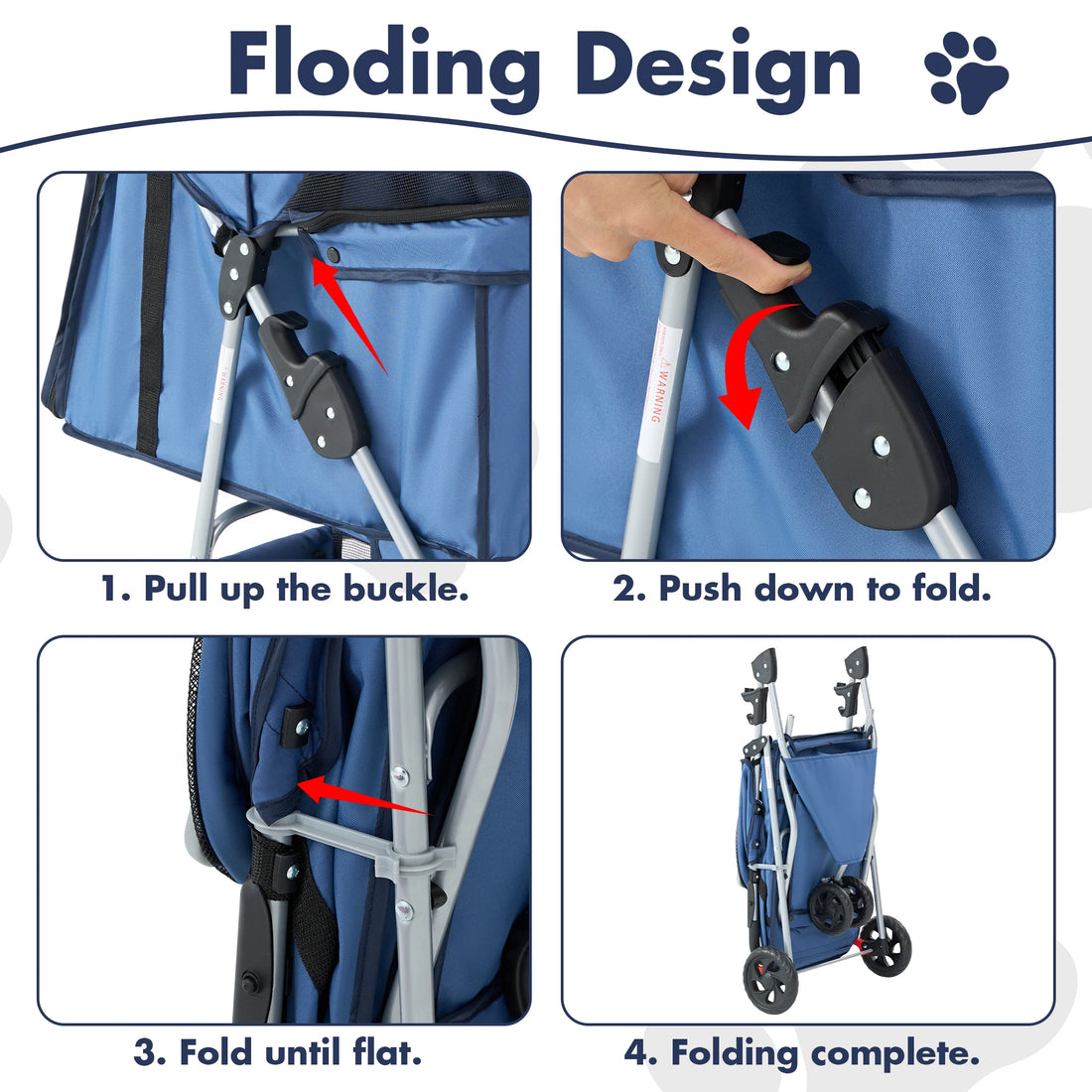 3-Wheel Foldable Pet Stroller