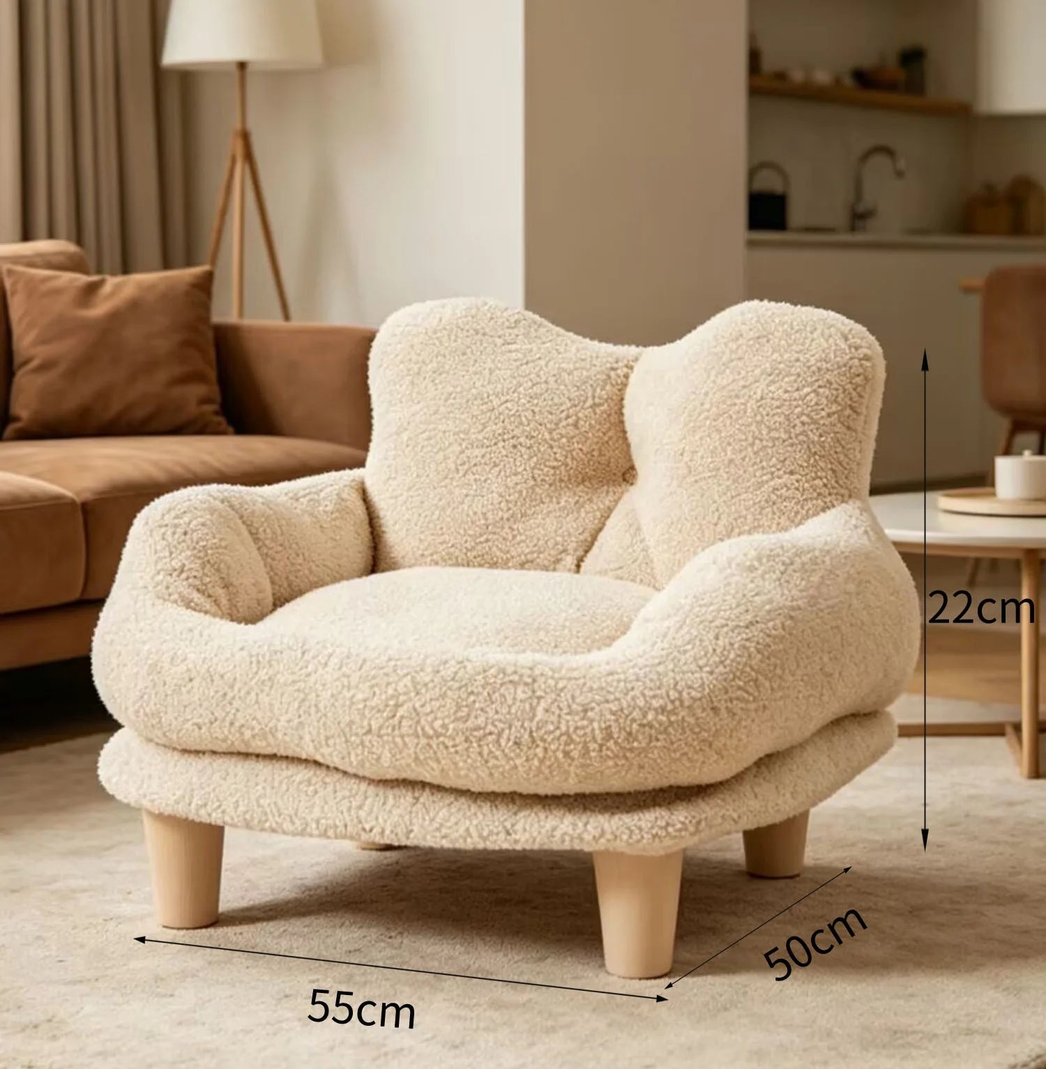 Four-Season Washable Teddy Fleece Pet Bed
