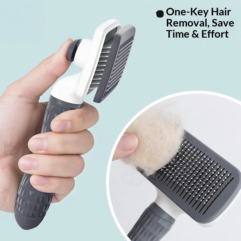 Self Cleaning Pet Slicker Brush for Cats And  Dogs