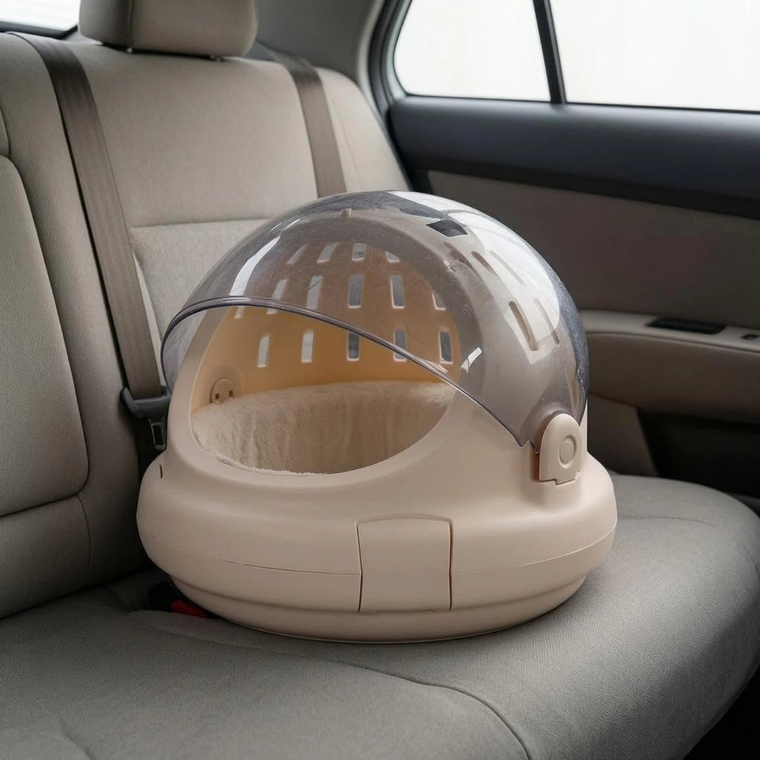 Hard-Shell Cat Carrier Cotton Mat Animal Transport