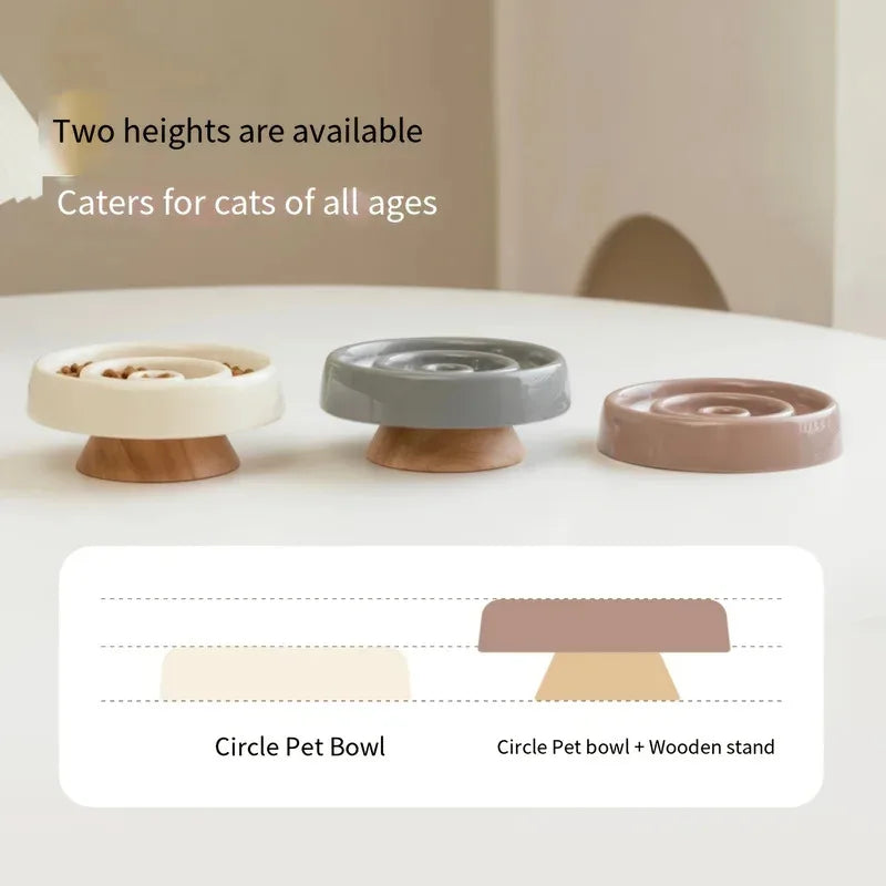 Ceramic Anti - Gulping Pet Feeding Container