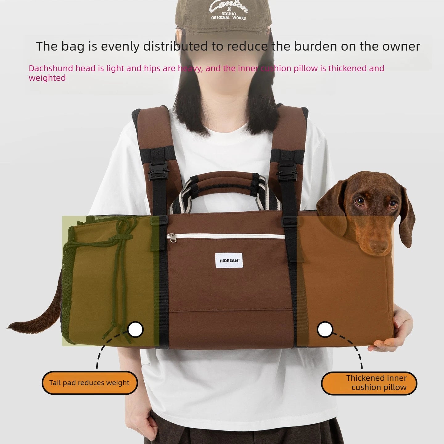 Nylon Dachshund Pet Carrier Backpack