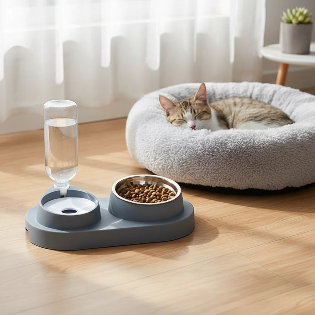Automatic Pet Feeder & Water Bowl