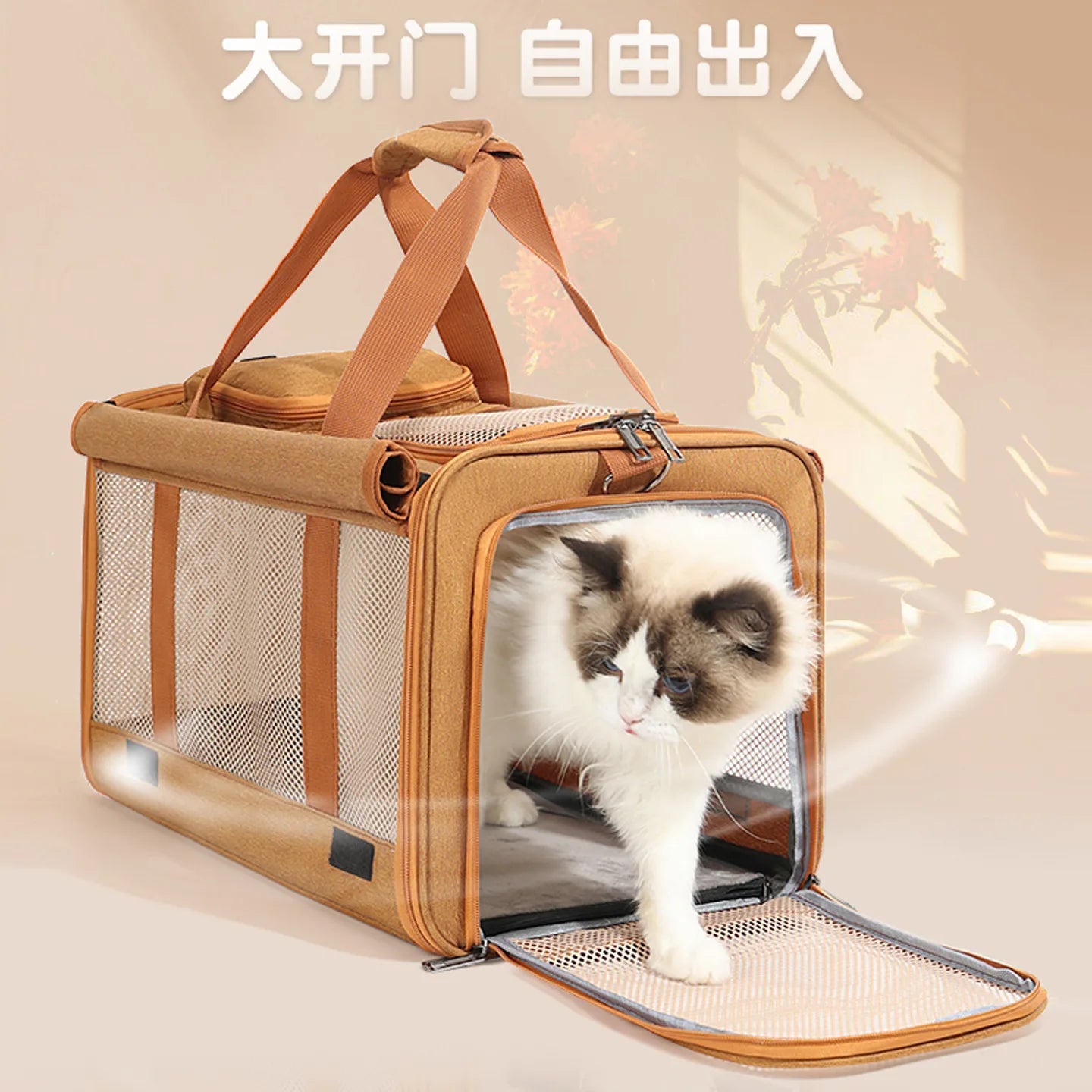 Foldable Breathable Mesh Pet Carrier Tote