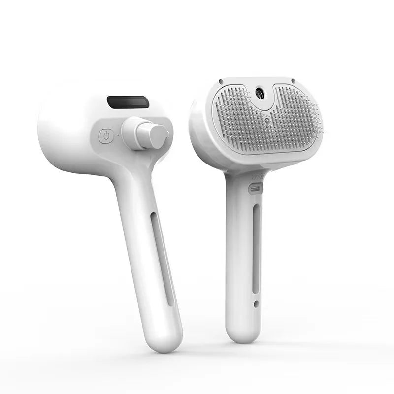 Self-Cleaning Steam Pet Grooming Brush with Spray
