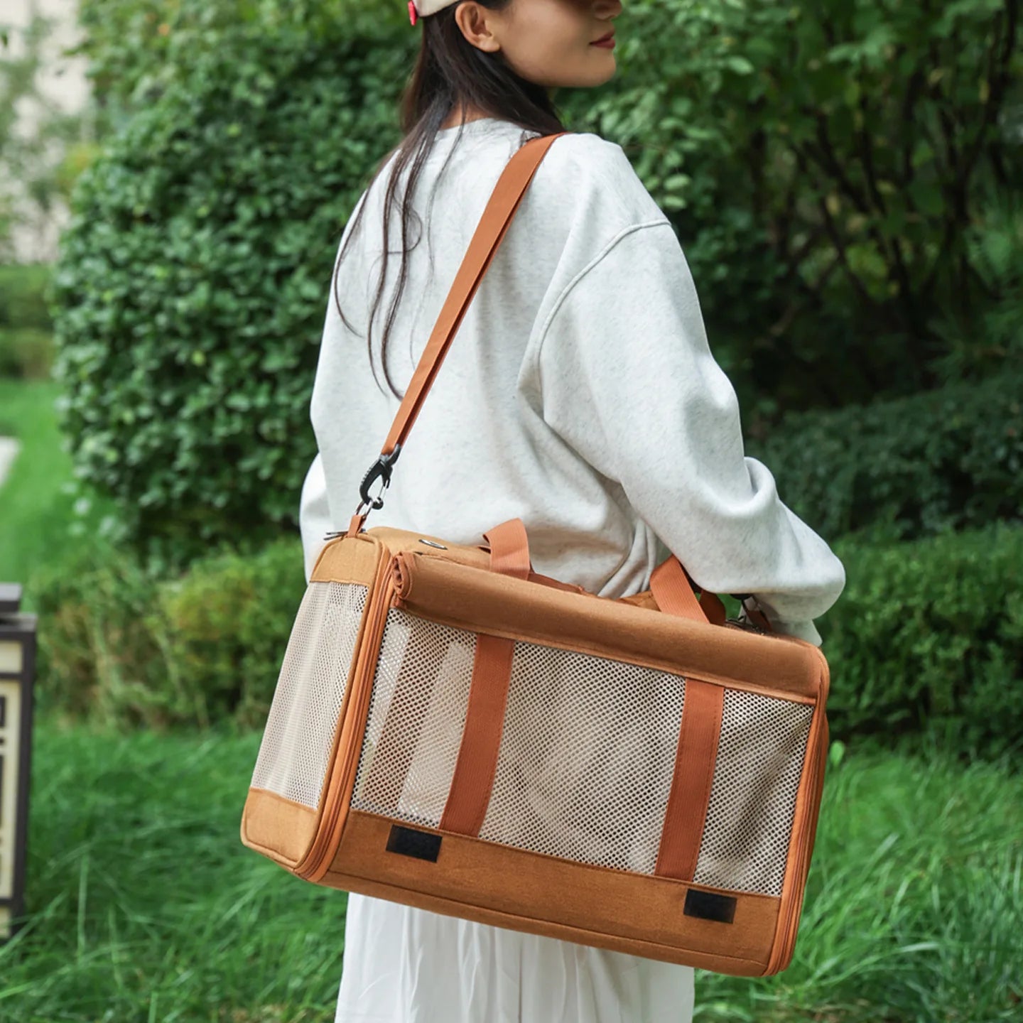 Foldable Breathable Mesh Pet Carrier Tote
