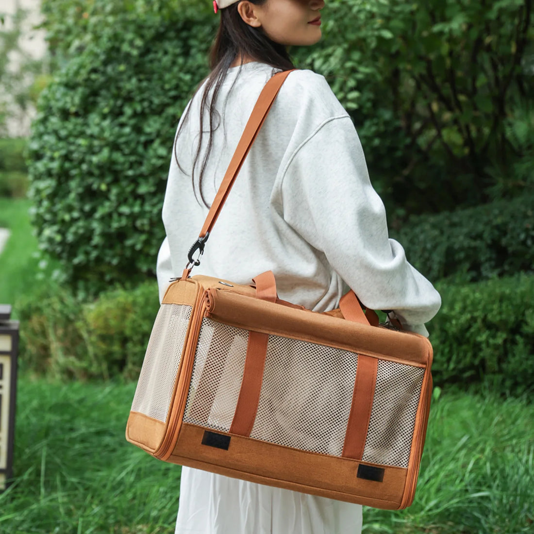 Foldable Breathable Mesh Pet Carrier Tote