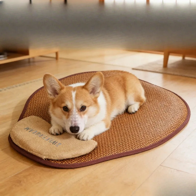 Breathable Ice Silk Cooling Mat for Cats & Dogs