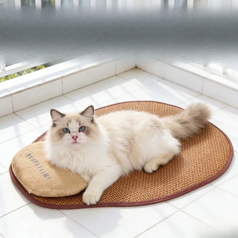 Breathable Ice Silk Cooling Mat for Cats & Dogs
