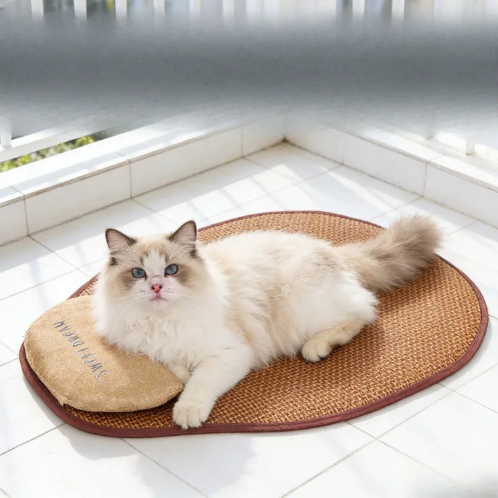 Breathable Ice Silk Cooling Mat for Cats & Dogs