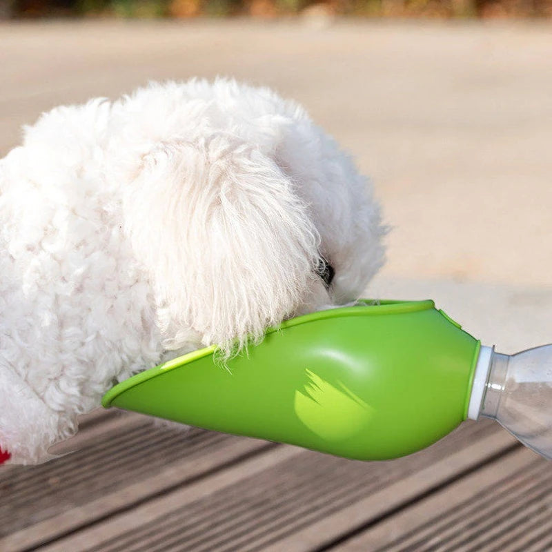 Universal Silicone Pet Water Bottle & Drinking Bowl