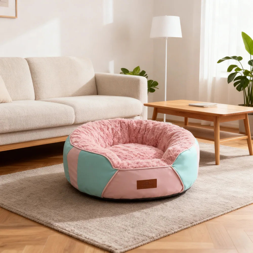 Premium Insulated Leather Pet Bed