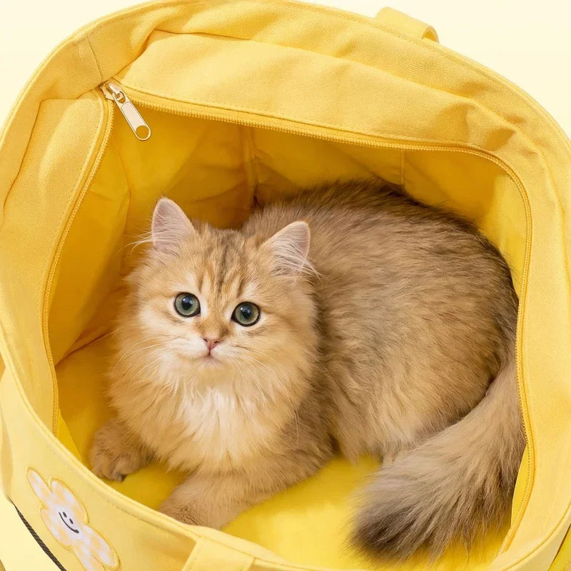 Breathable Canvas Pet Carrier Tote Bag