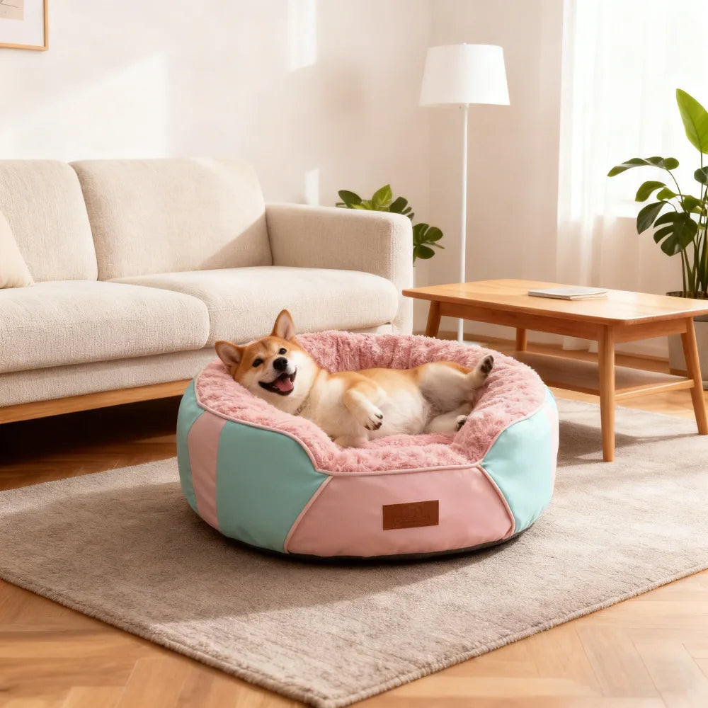 Premium Insulated Leather Pet Bed