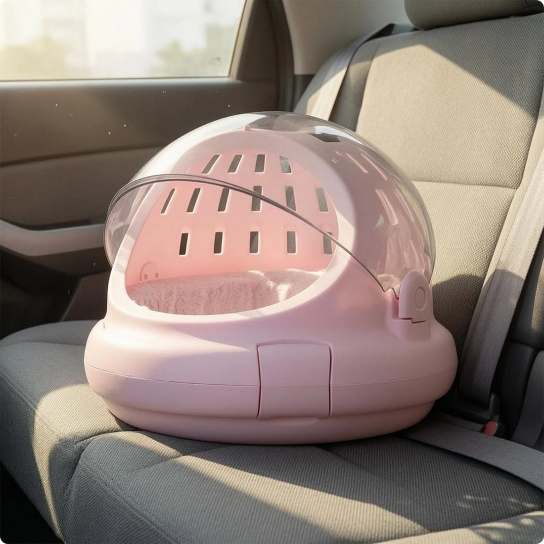 Hard-Shell Cat Carrier Cotton Mat Animal Transport