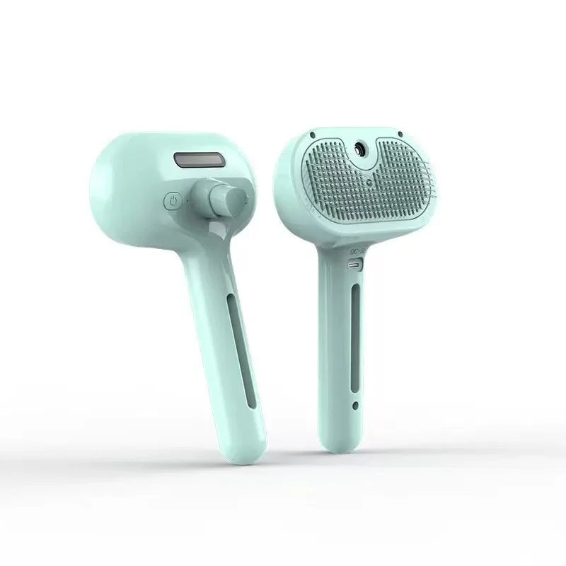 Self-Cleaning Steam Pet Grooming Brush with Spray