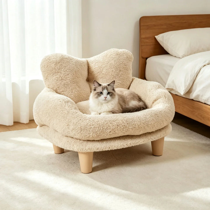 Four-Season Washable Teddy Fleece Pet Bed
