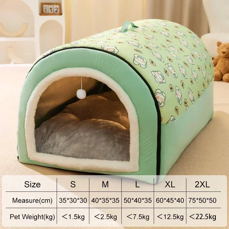 Winter Warm Detachable Pet House Bed for Dogs & Cats