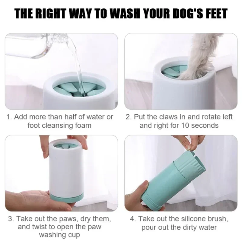 Automatic Silicone Pet Paw Washer & Cleaner Cup