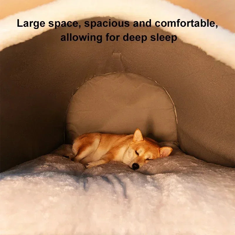 Winter Warm Detachable Pet House Bed for Dogs & Cats