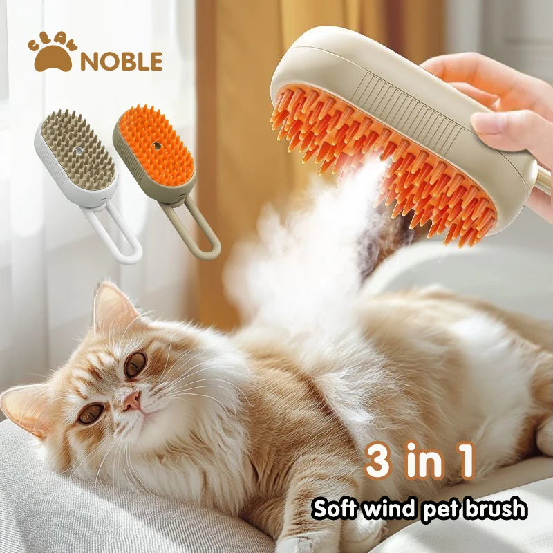 3-in-1 Electric Steam Pet Grooming Brush