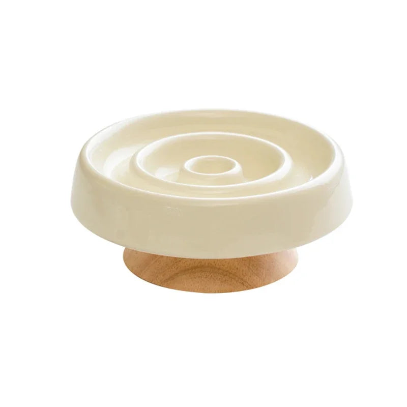Ceramic Anti - Gulping Pet Feeding Container