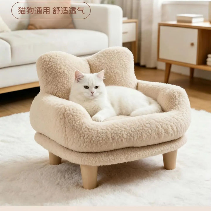 Four-Season Washable Teddy Fleece Pet Bed