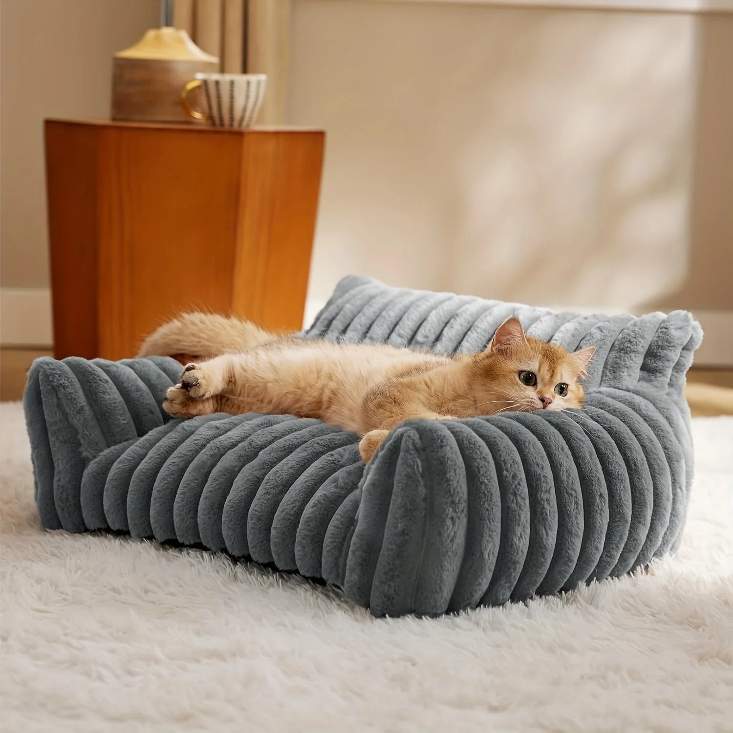 Warm Comfort Cat Sofa Bed with Soft Cushion