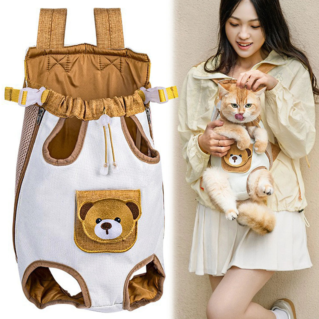 Breathable Foldable Cat Carrier Backpack