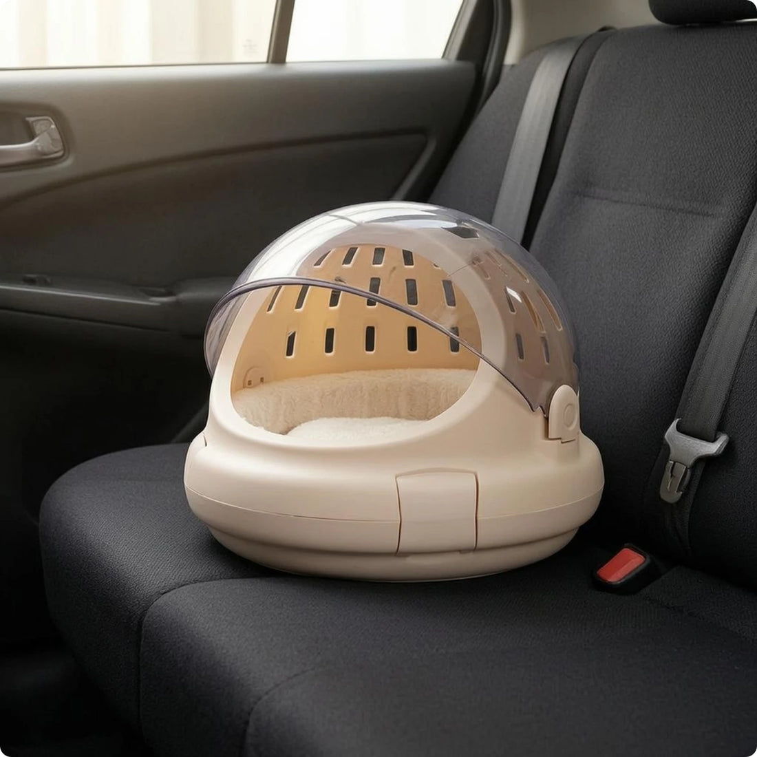 Hard-Shell Cat Carrier Cotton Mat Animal Transport