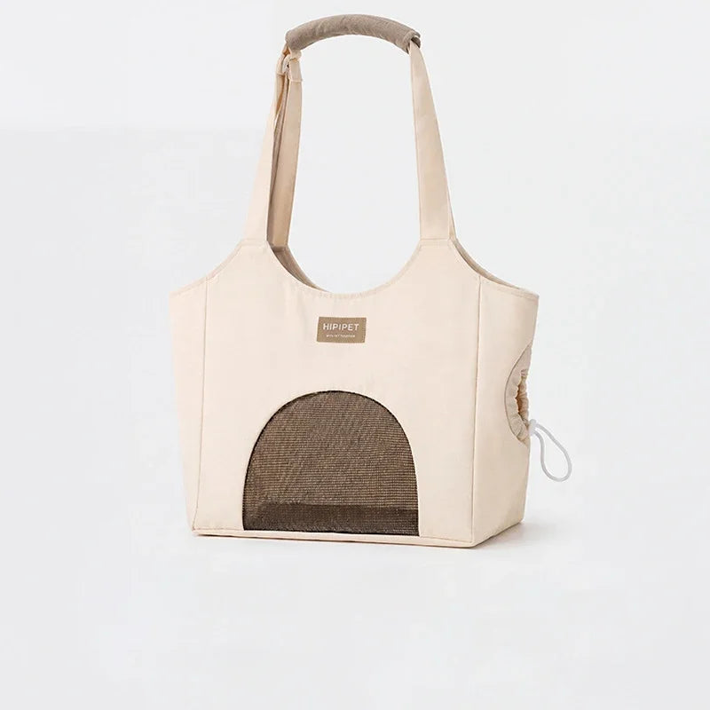 Breathable Canvas Pet Carrier Tote Bag