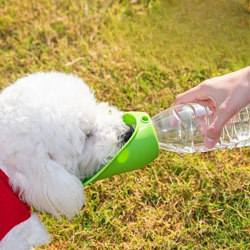 Universal Silicone Pet Water Bottle & Drinking Bowl