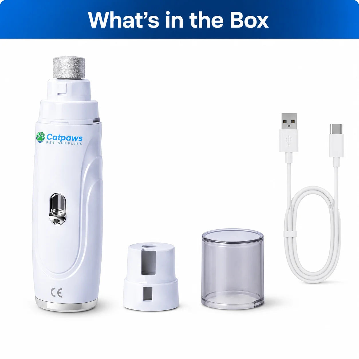 Electric Pet Nail Grinder with Protective Safety Cover