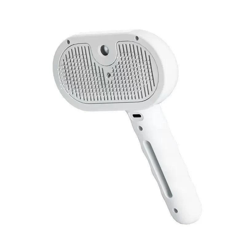 Self-Cleaning Steam Pet Grooming Brush with Spray